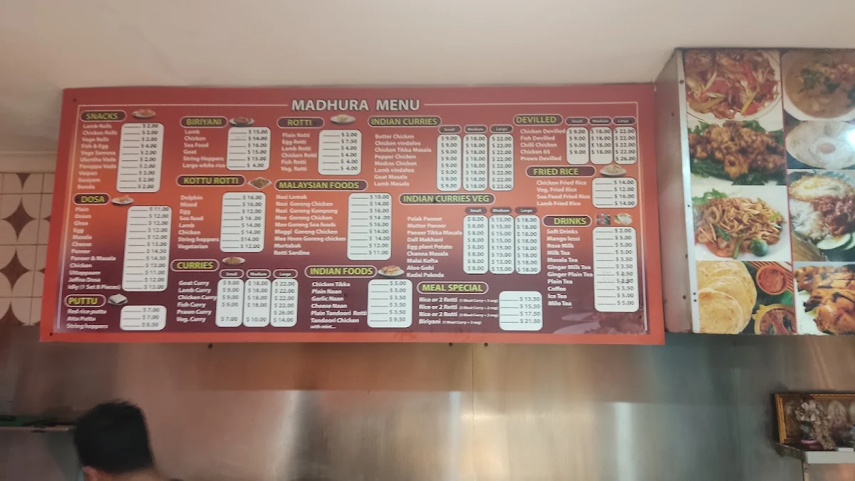 Menu, MADHURA DINE IN & TAKE AWAY
