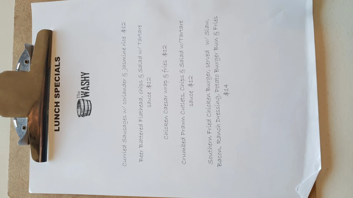 Menu, General Washington Hotel