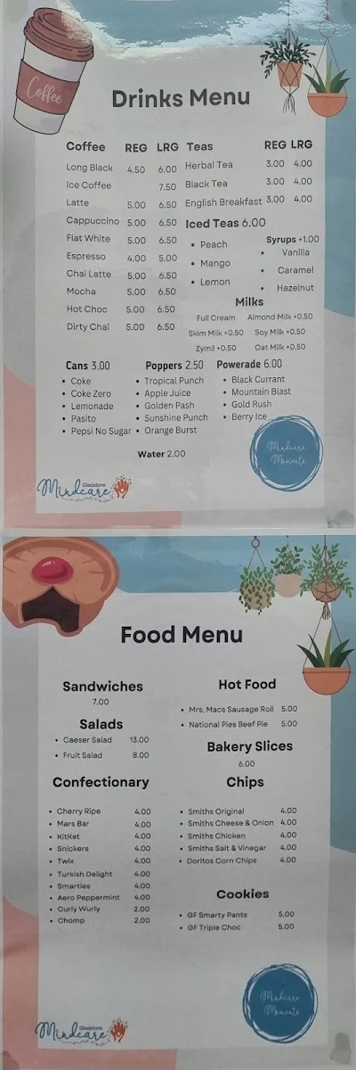 Menu, Mindcare Moments