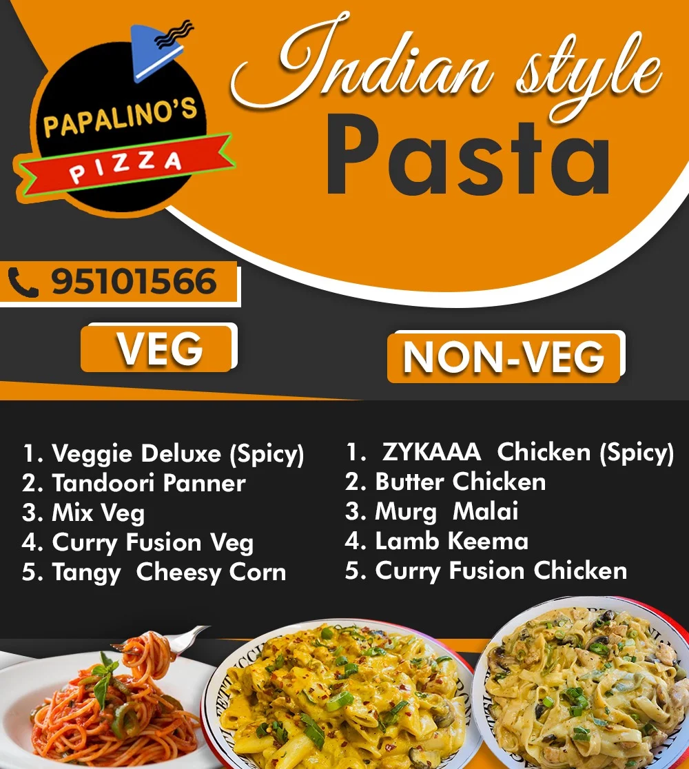 Menu, Papalino's Pizza