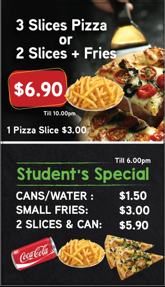 Menu, Papalino's Pizza