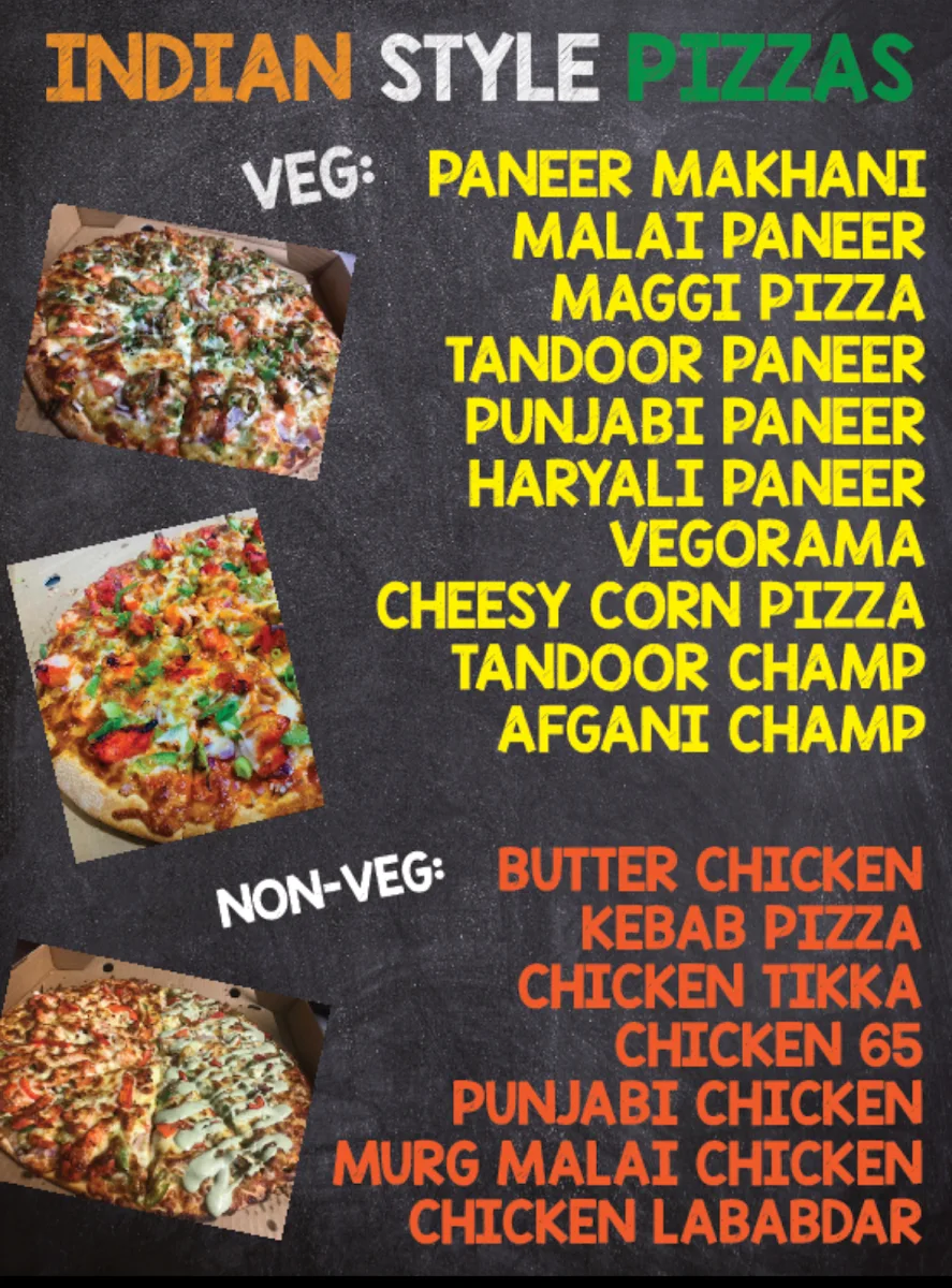 Menu, Papalino's Pizza