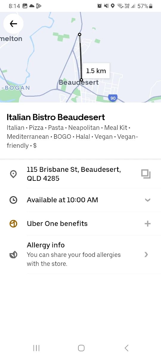Menu, Little Italy Kitchen & Bar