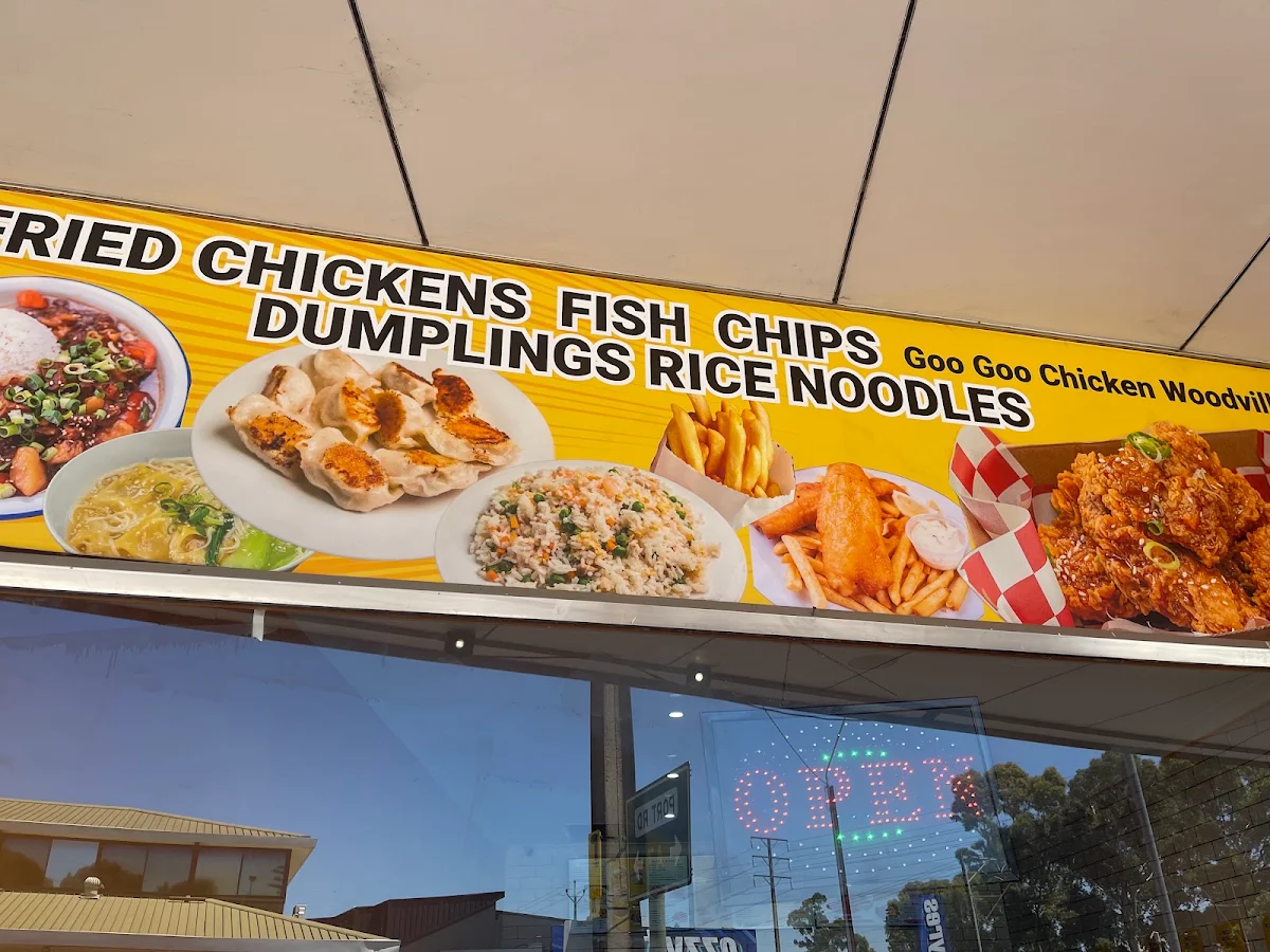 Menu, Goo Goo Chicken Woodville