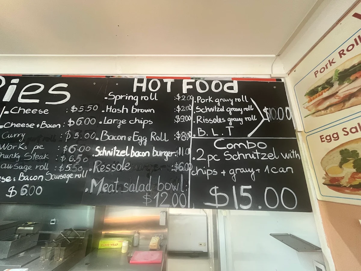 Menu, East Maitland Bakehouse