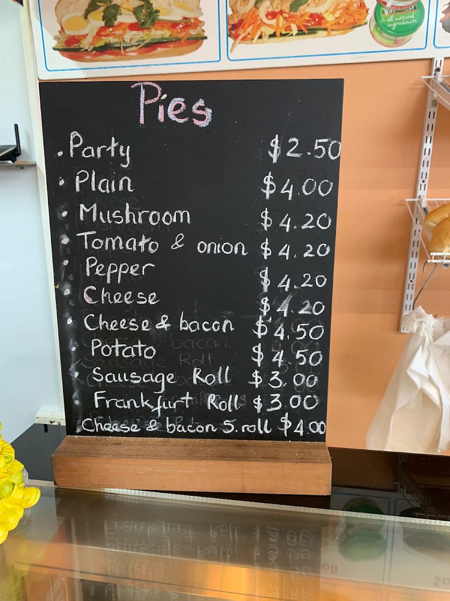 Menu, East Maitland Bakehouse