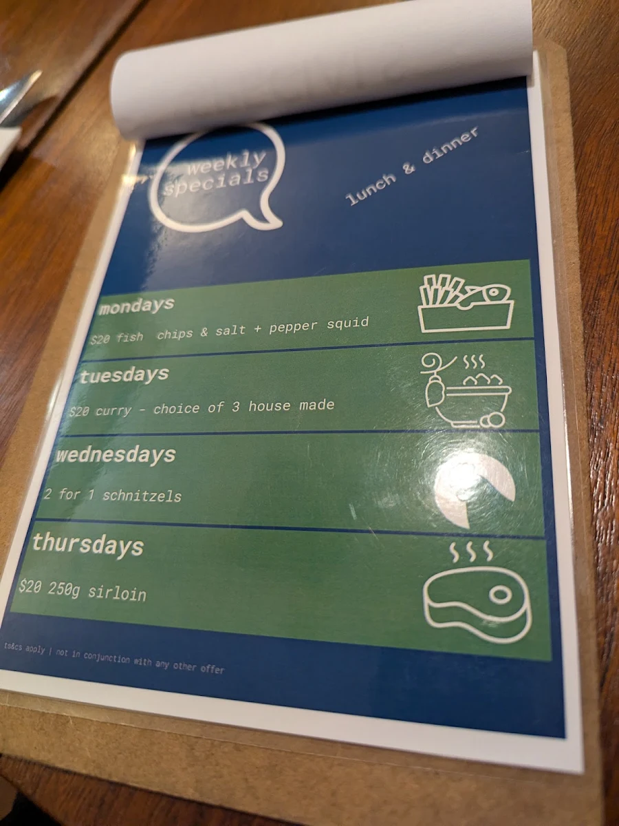 Menu, British Hotel