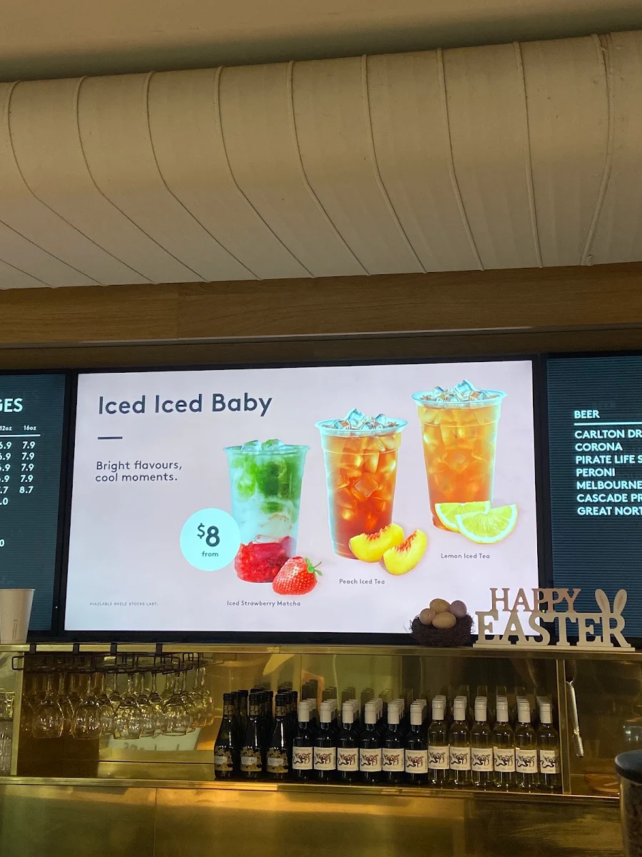 Menu, Hudsons Coffee (Melbourne Airport T2)
