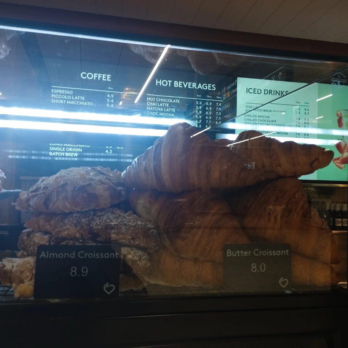 Menu, Hudsons Coffee (Melbourne Airport T2)