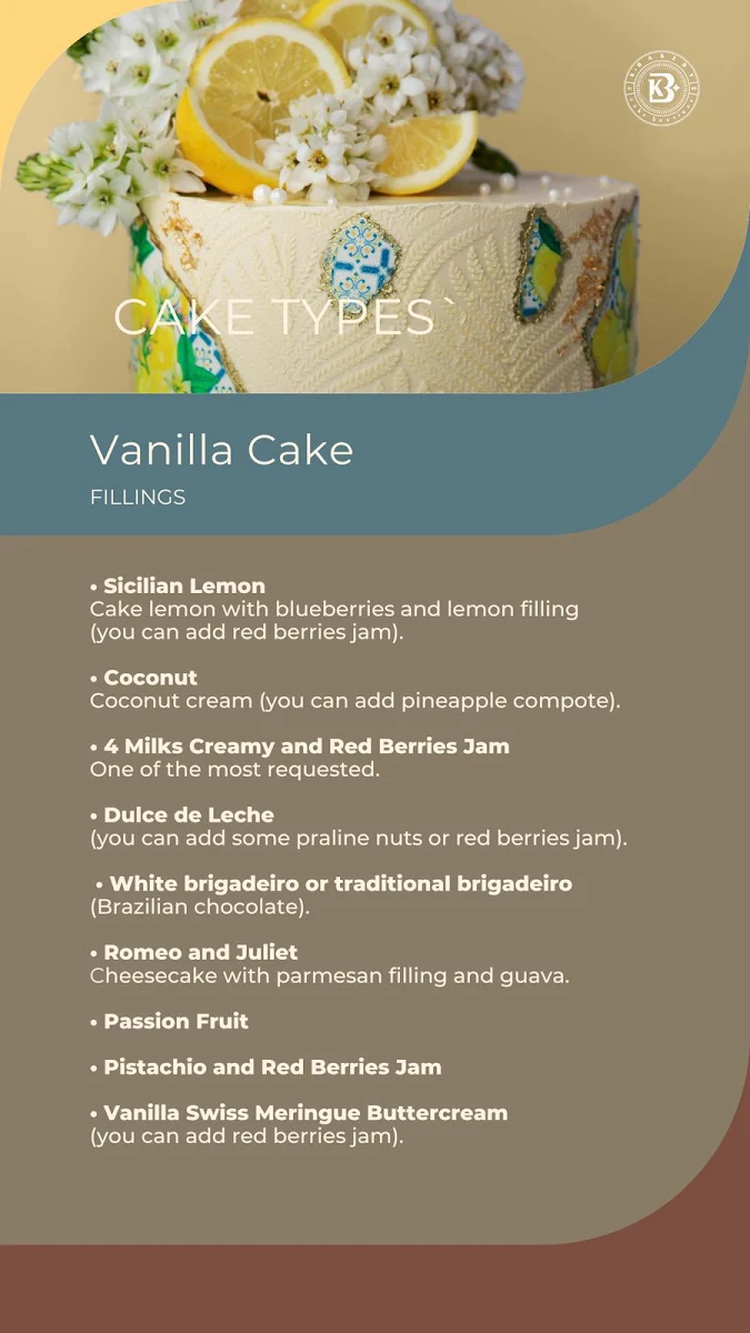 Menu, KBake Cake Boutique