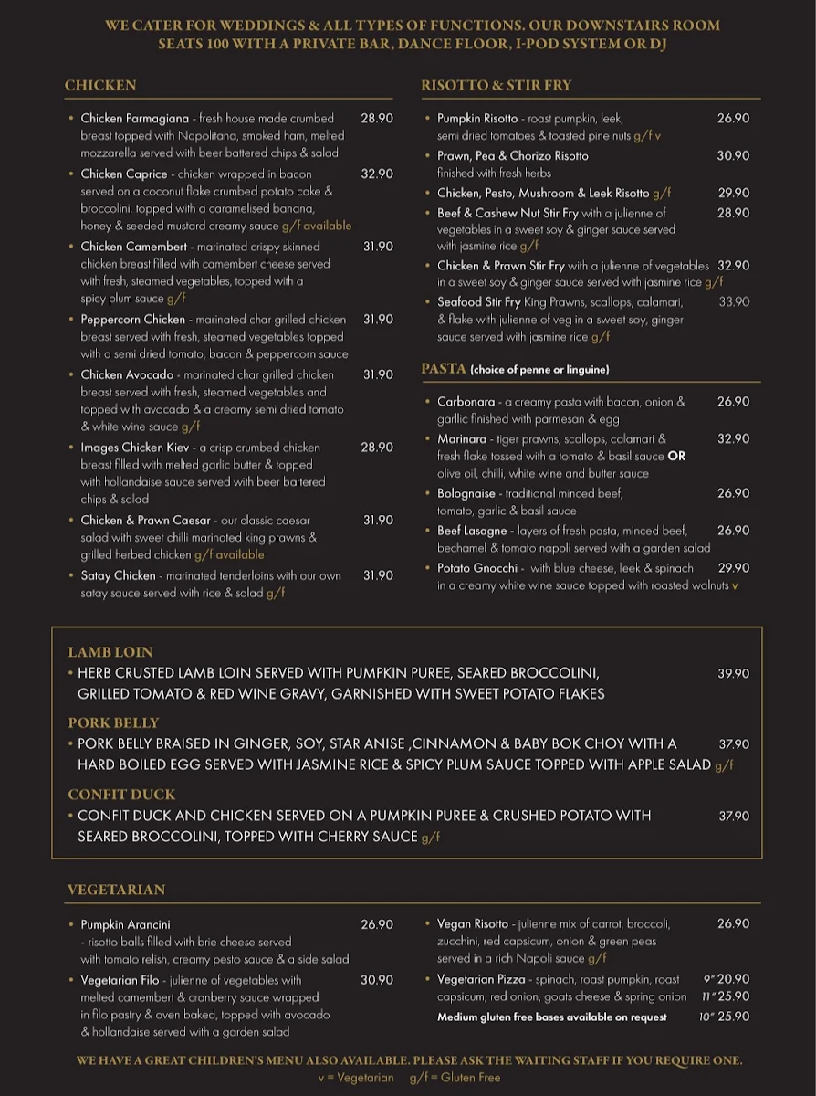 Menu, Images Restaurant