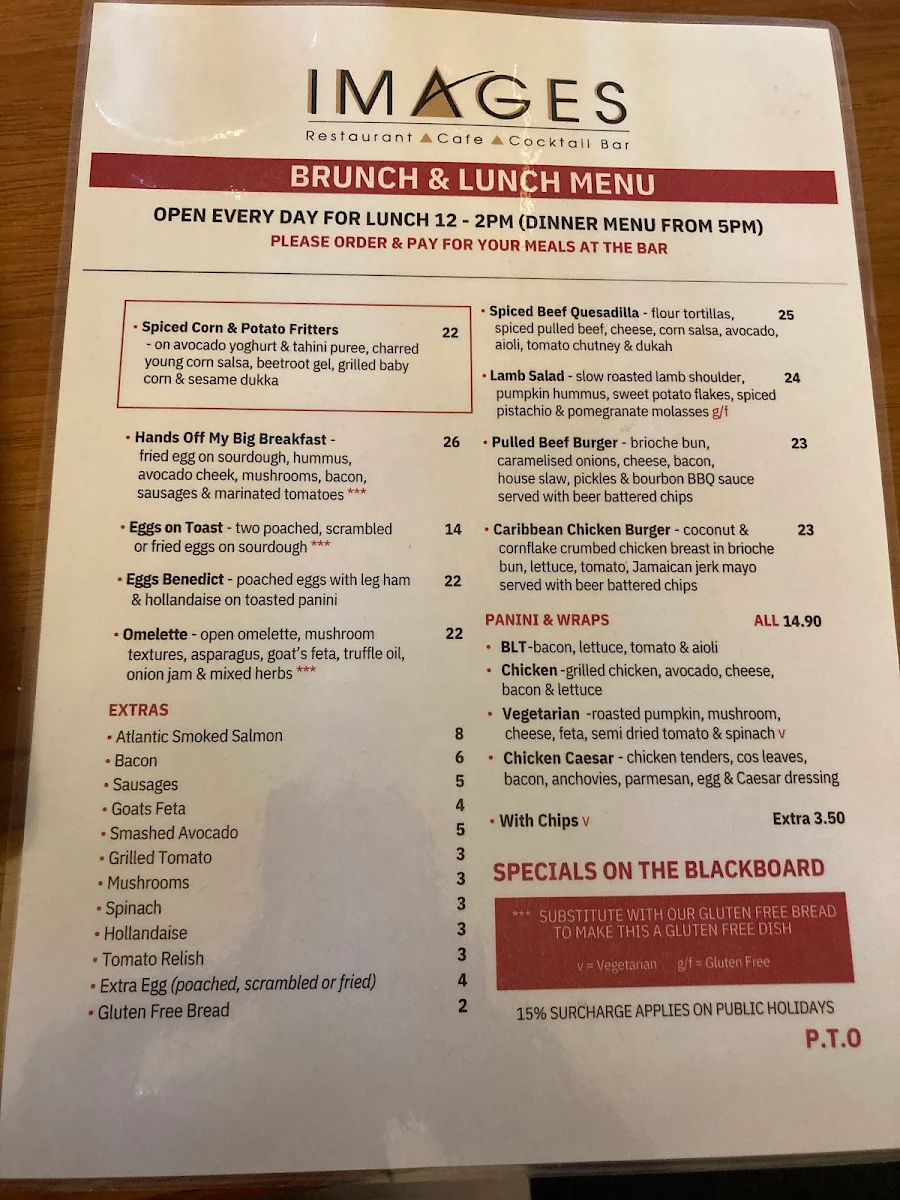 Menu, Images Restaurant