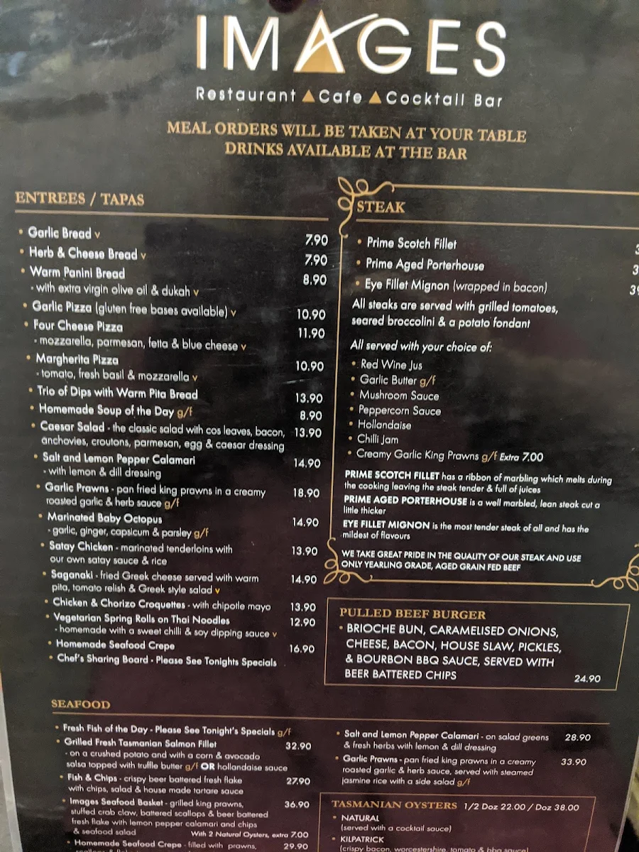 Menu, Images Restaurant
