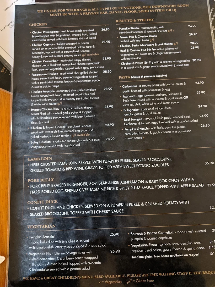 Menu, Images Restaurant