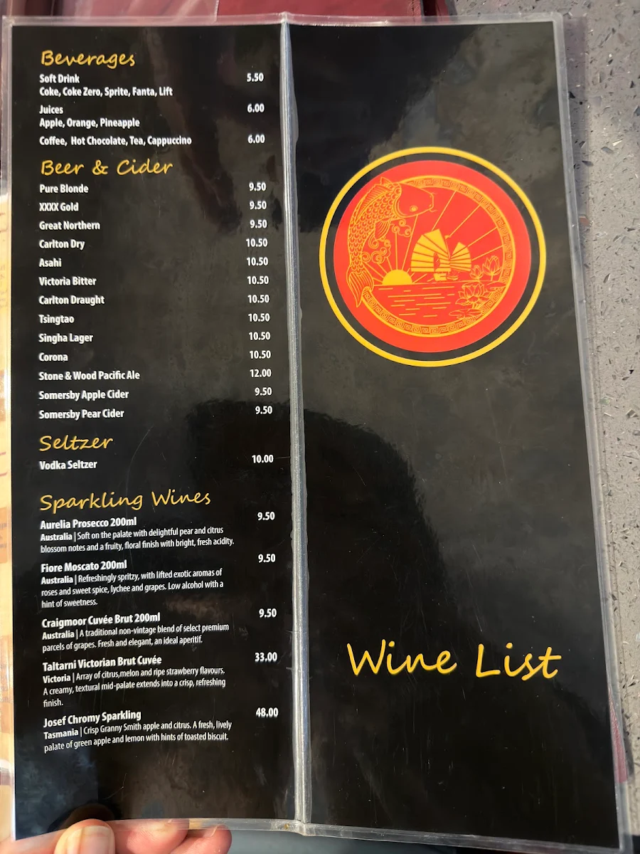 Menu, Golden Ocean Bar & Restaurant