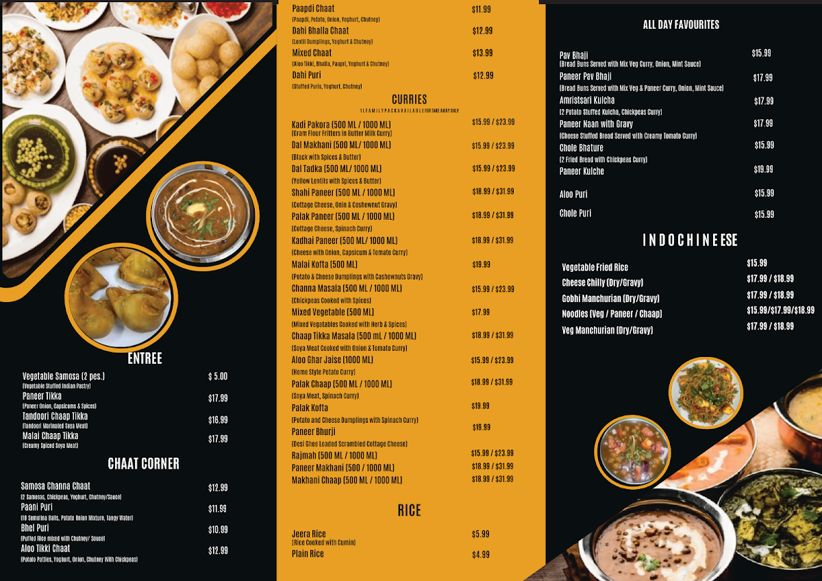 Menu, Pardesi Vaishno Dhaba