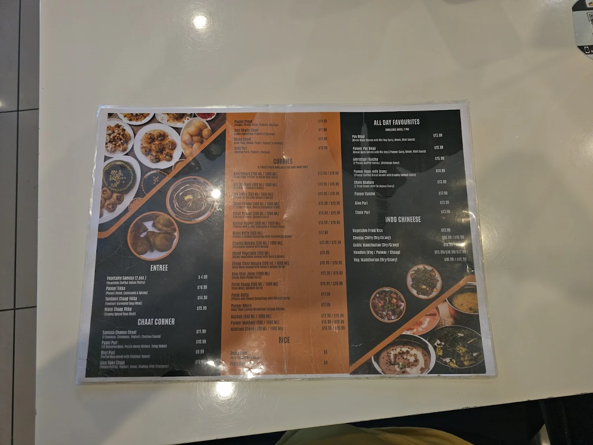 Menu, Pardesi Vaishno Dhaba