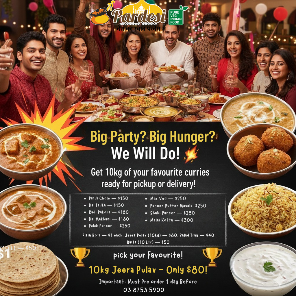 Menu, Pardesi Vaishno Dhaba