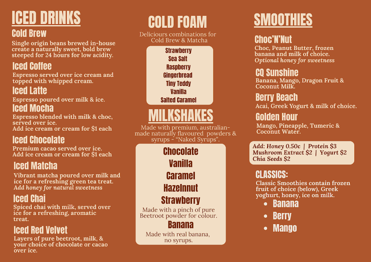 Menu, Ol' Coterie