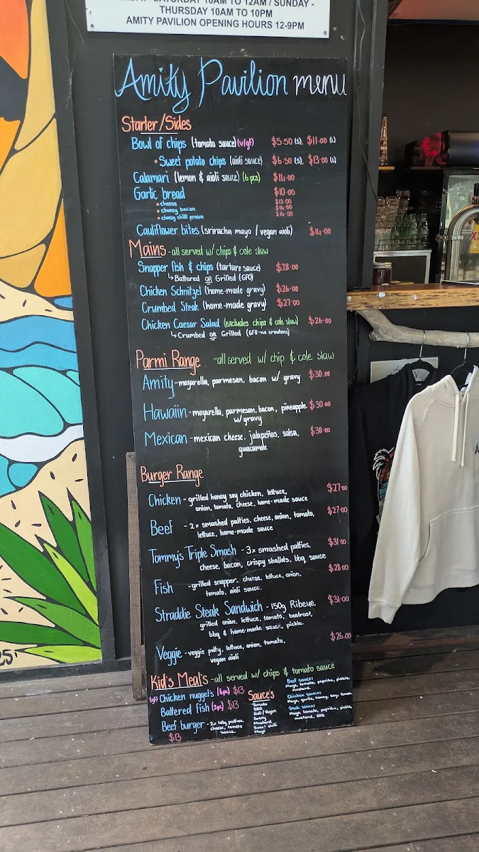 Menu, The Amity Pavilion