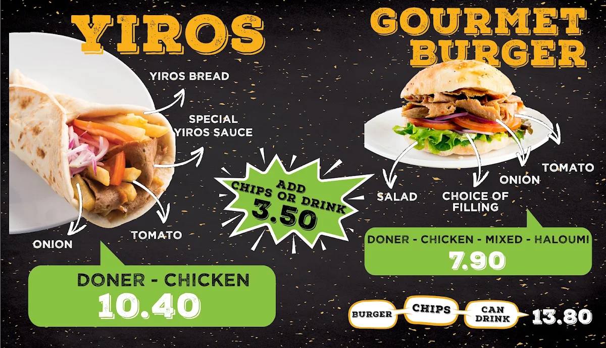 Menu, SUNSHINE KEBABS Aspley