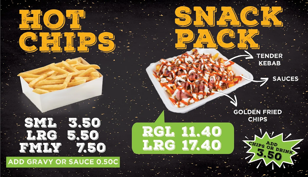 Menu, SUNSHINE KEBABS Aspley