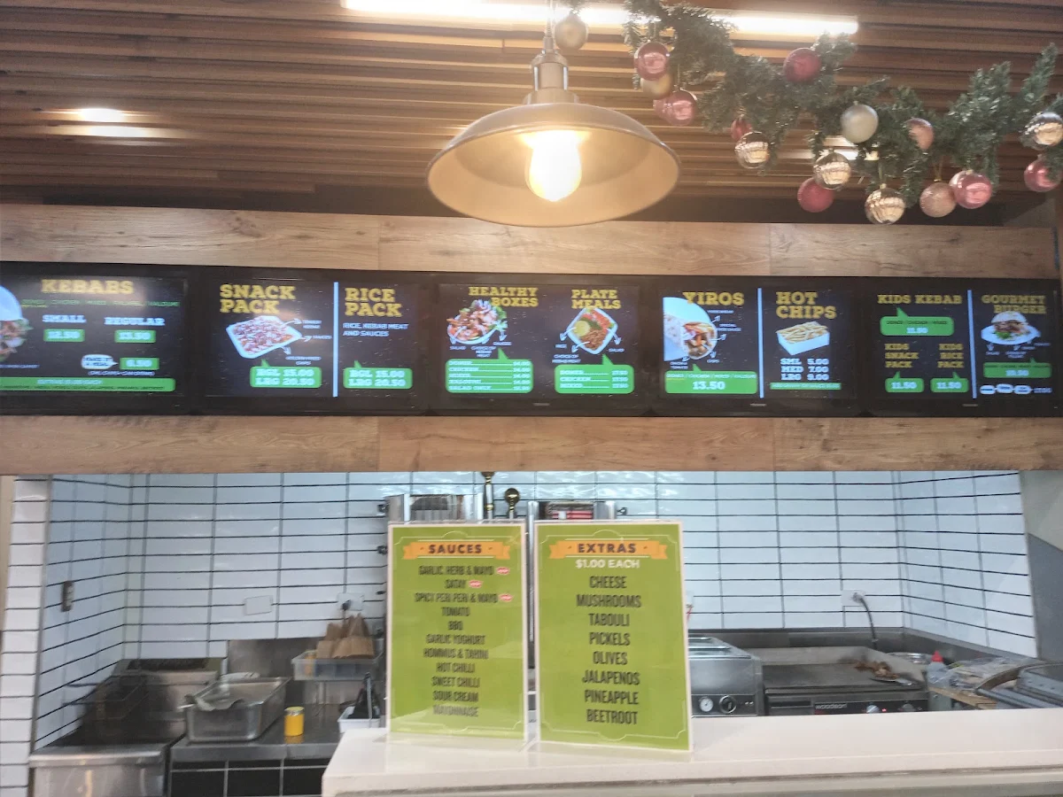 Menu, SUNSHINE KEBABS Aspley