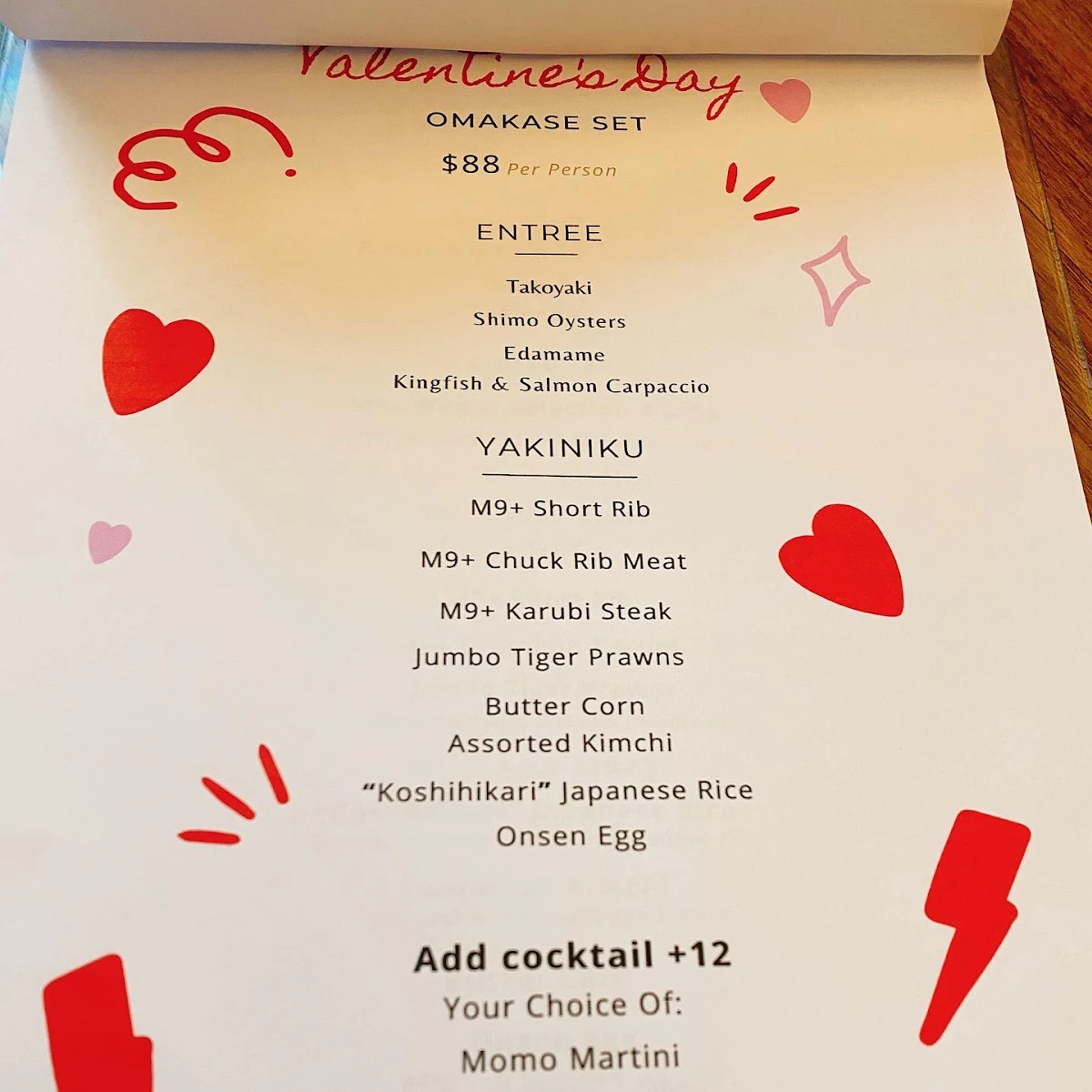 Menu, Shimo Yakiniku