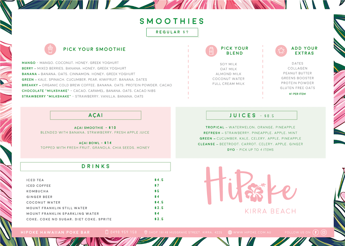 Menu, HiPoke
