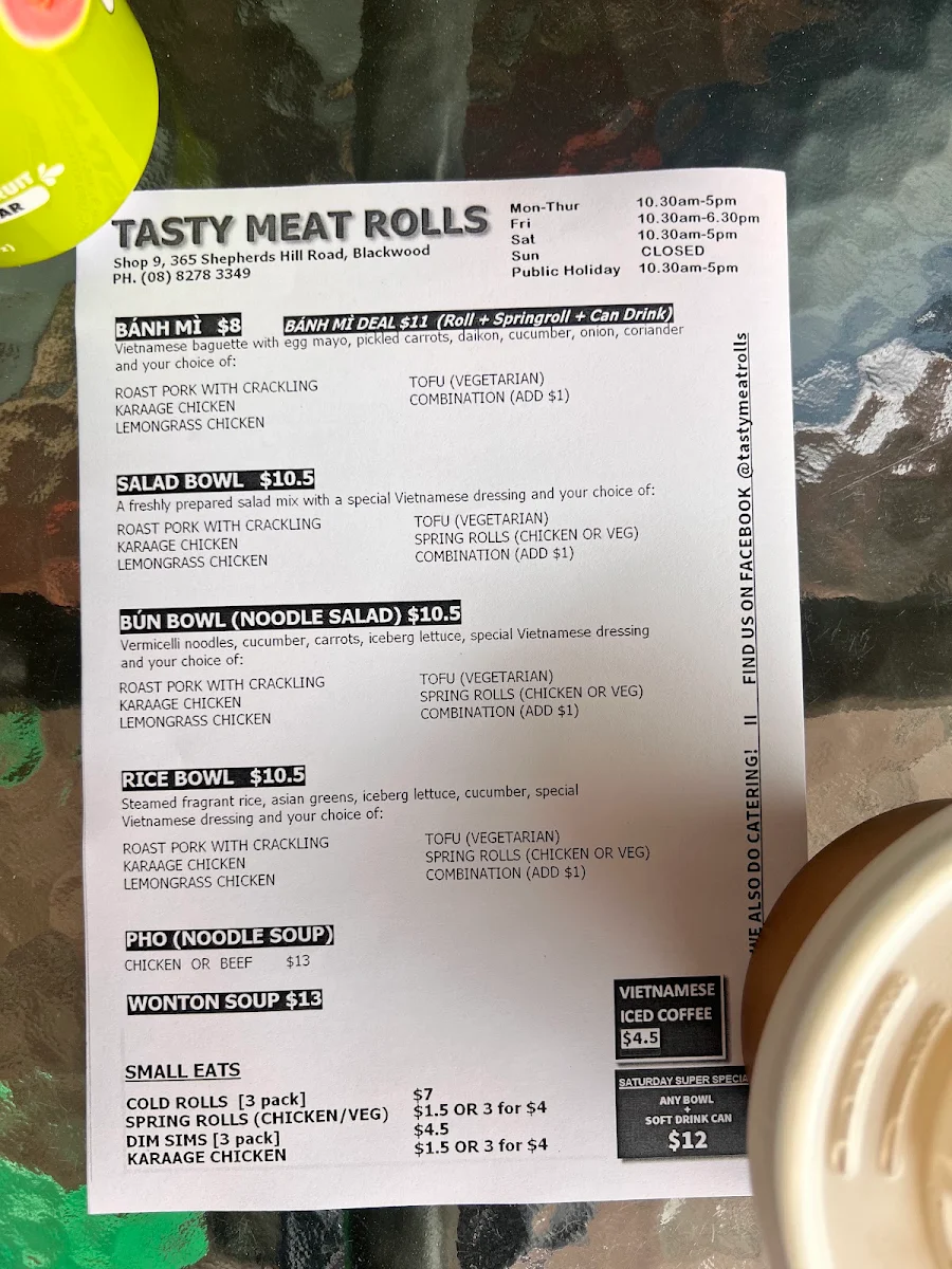 Menu, Tasty Meat Rolls