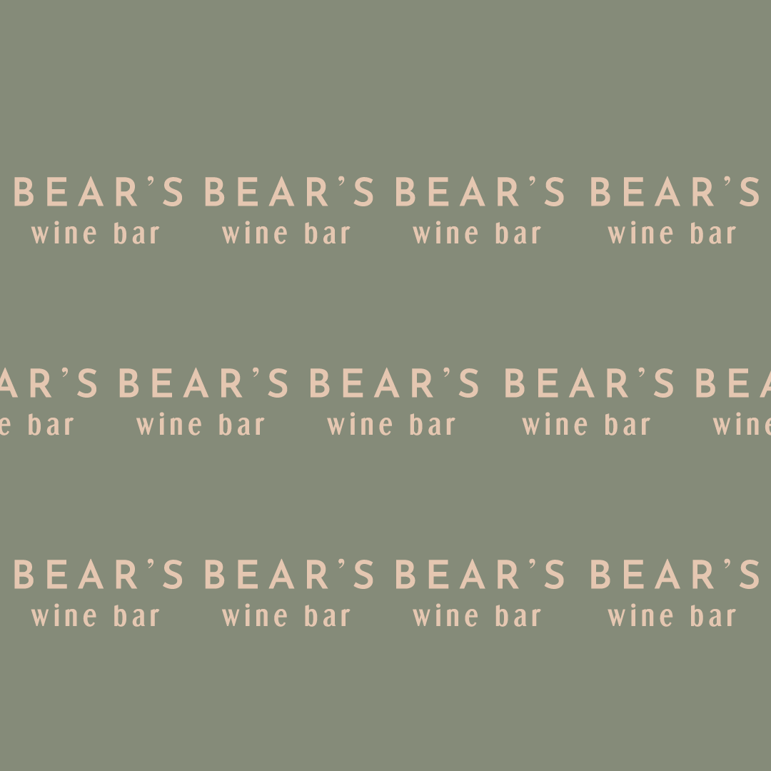 Menu, Bear's Wine Bar
