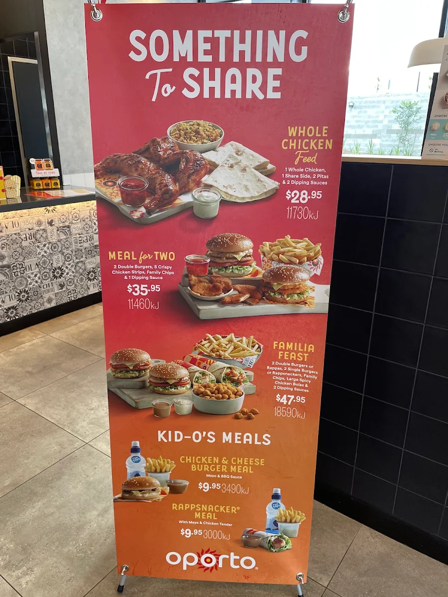 Menu, Oporto Robina