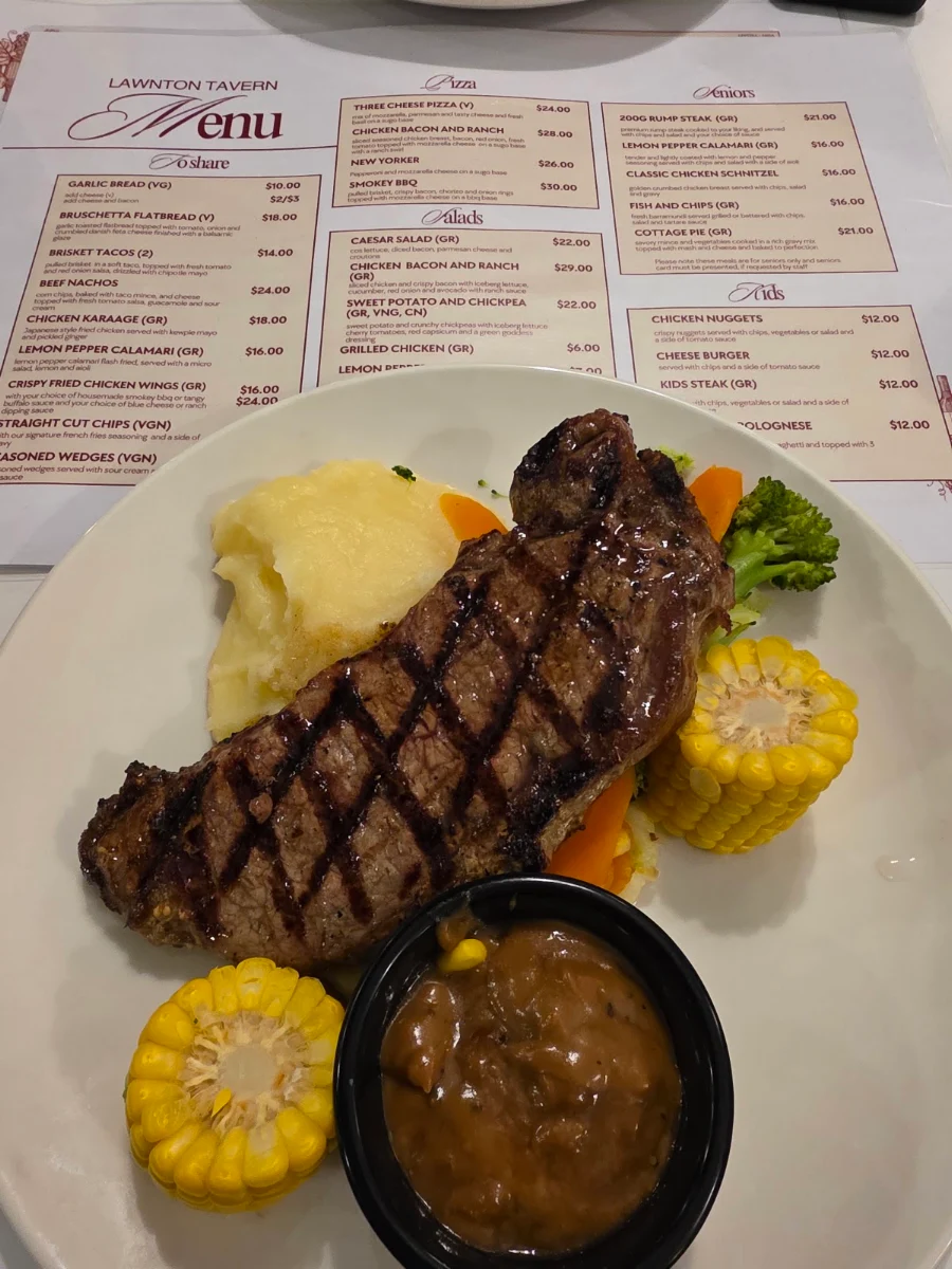 Menu, Lawnton Tavern