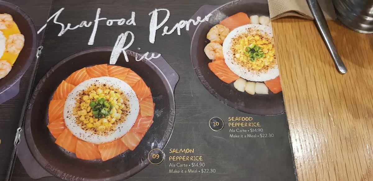 Menu, Pepper Lunch