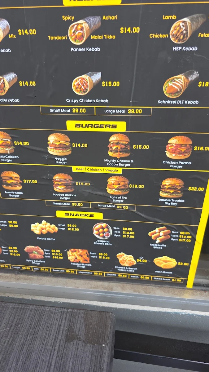 Menu, Berrikos Dandenong