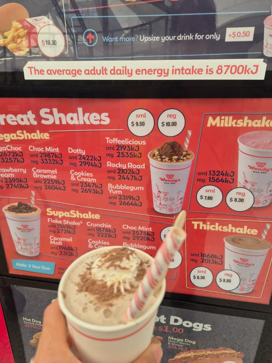 Menu, Wendy's