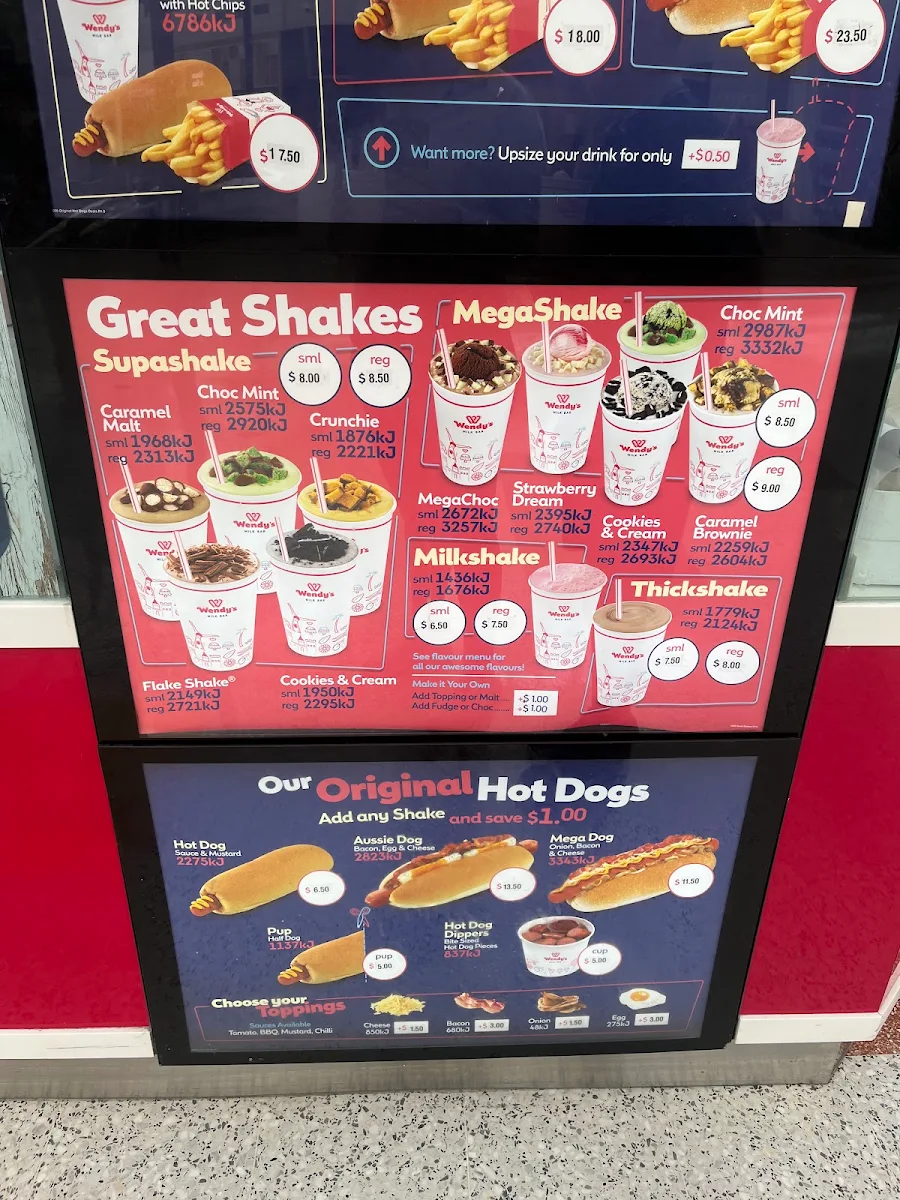 Menu, Wendy's