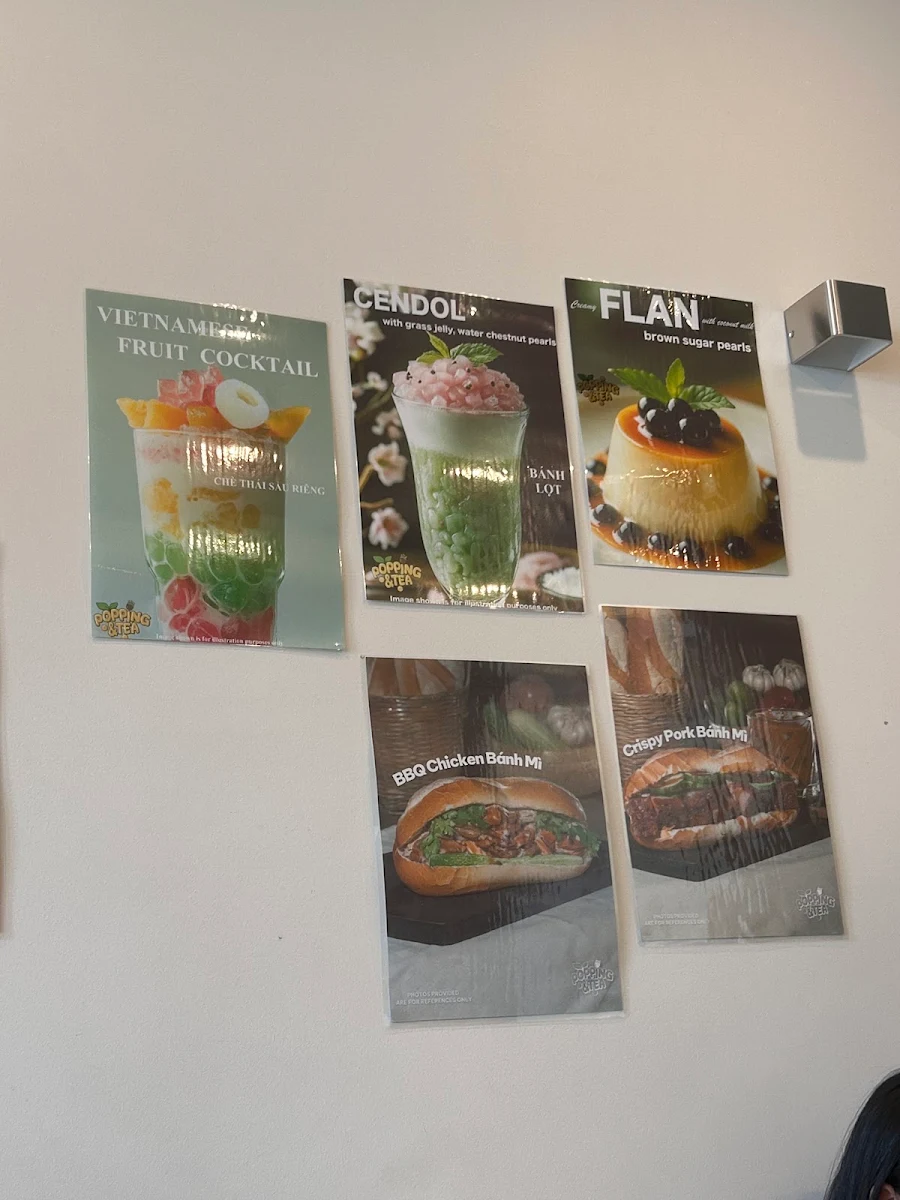 Menu, Popping & Tea Deer Park + BÁNH MÌ