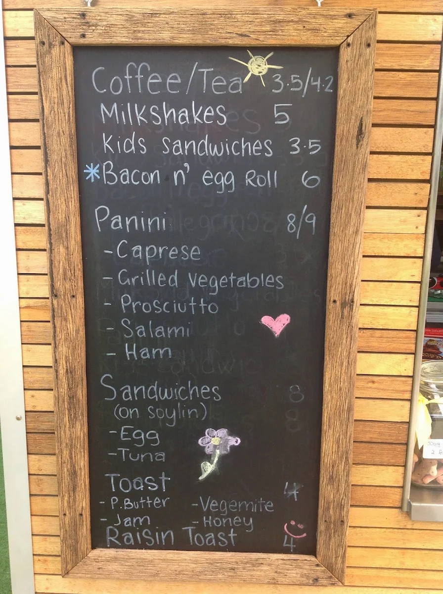 Menu, Livvi's Cafe