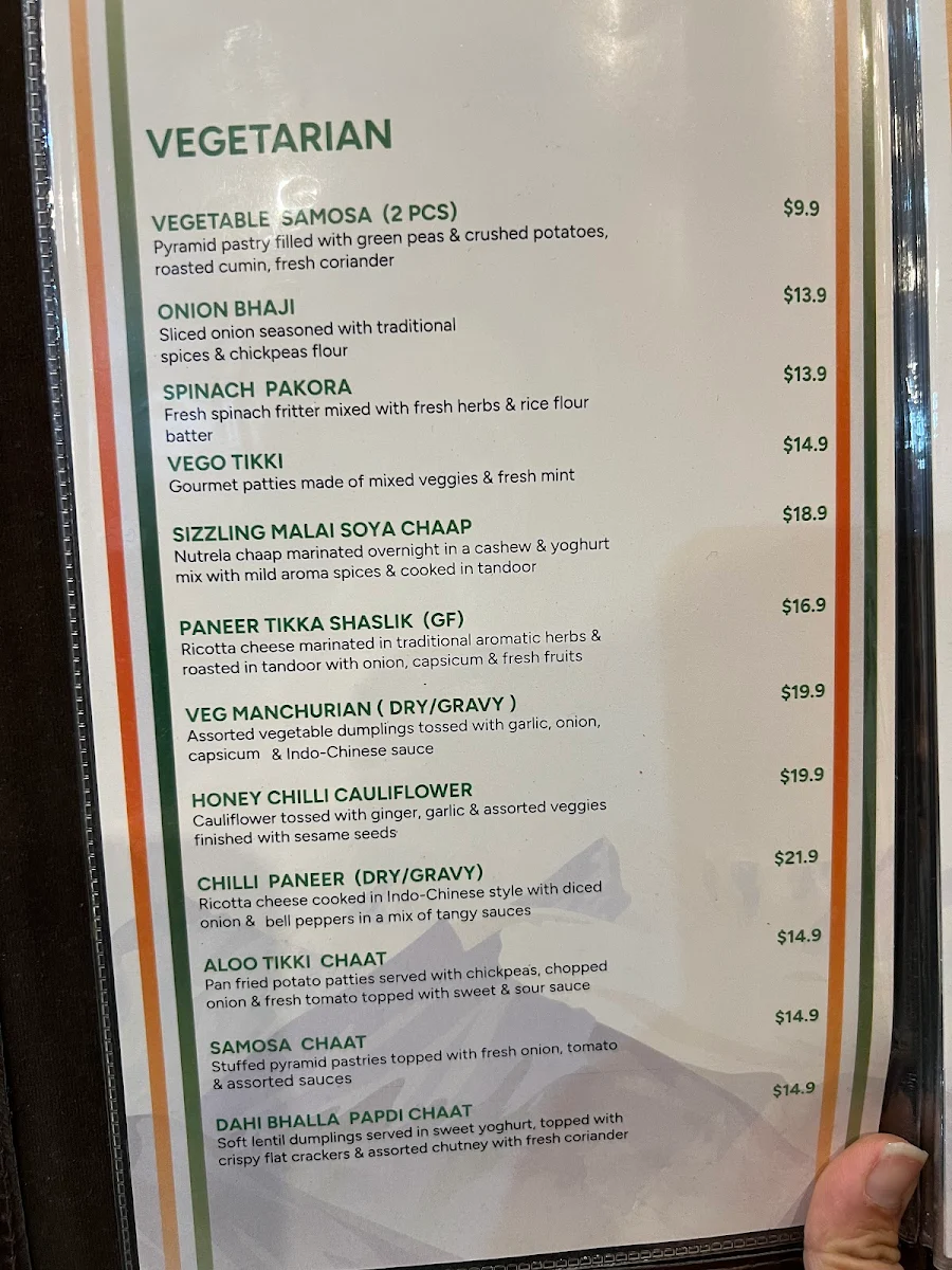 Menu, Shimla 7 Indian Restaurant