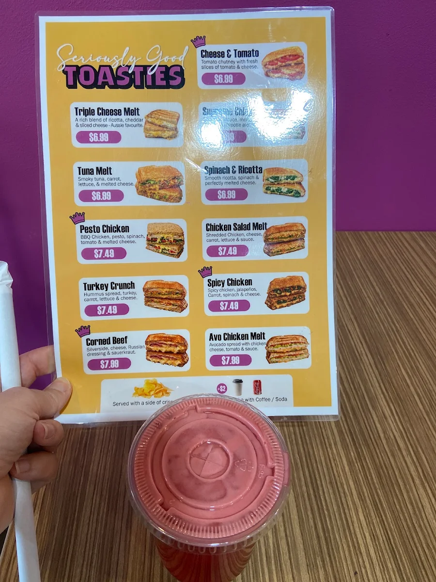 Menu, Blend N’ Brew
