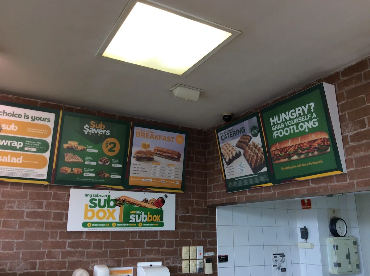 Menu, Subway