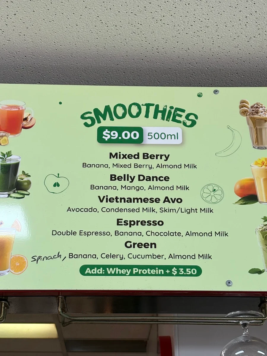 Menu, Astor Terrace Cafe