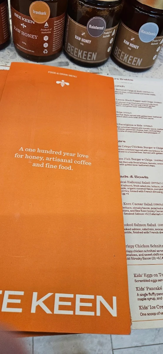 Menu, Bee Keen Cafe Eastland