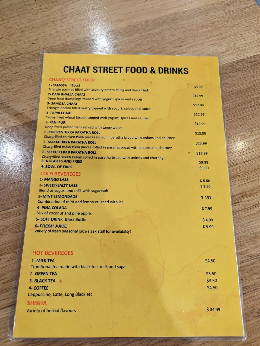 Menu, BBQ Lounge on Lygon