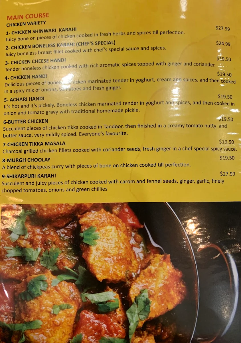 Menu, BBQ Lounge on Lygon