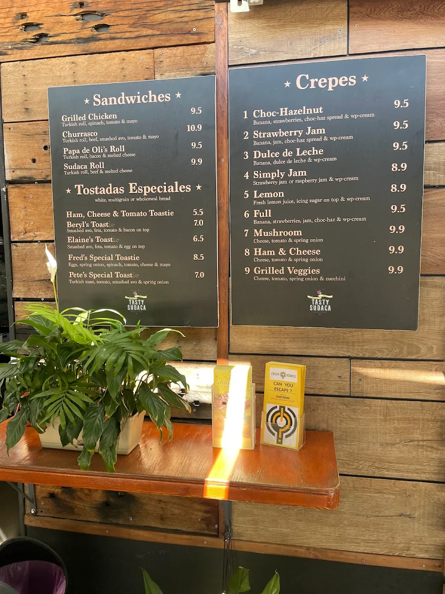 Menu, Tasty Sudaca