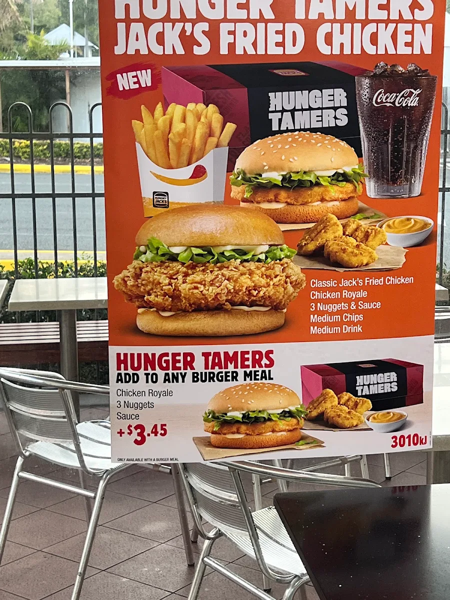 Menu, Hungry Jack's Burgers Airlie Beach