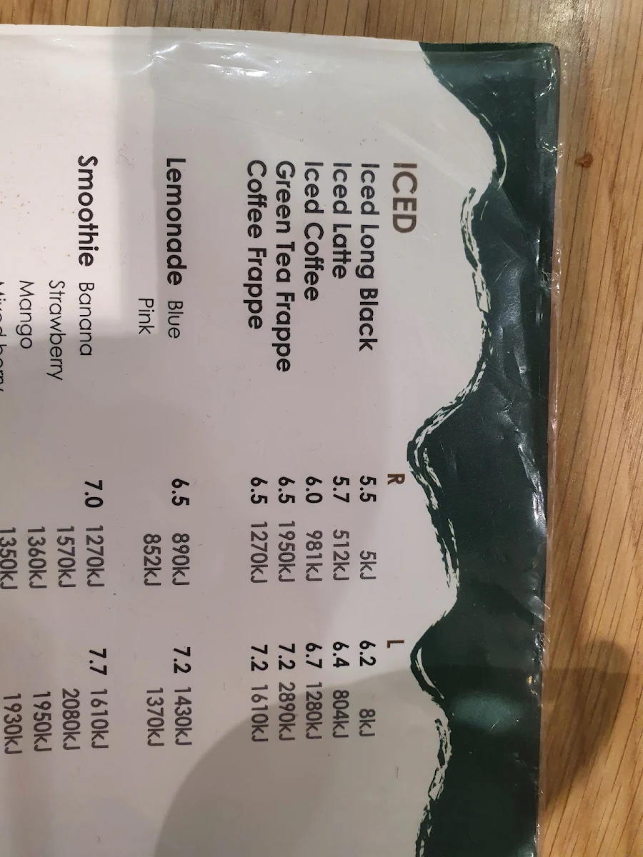 Menu, Caffe Cherry Beans Winston Hills Mall