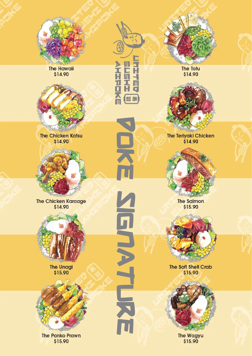 Menu, United Sushi